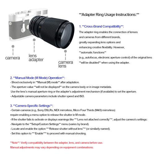 C/Y to LM Lens Adapter Contax Yashica Mount C/Y Lens to M L/M M9 M8 M7 M6 M5 CY to LM Adapter
