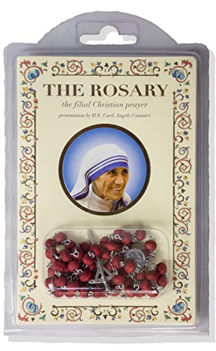 Vatican Imports Rose Scented Saint Mother Teresa Rosary and Prayer Kit