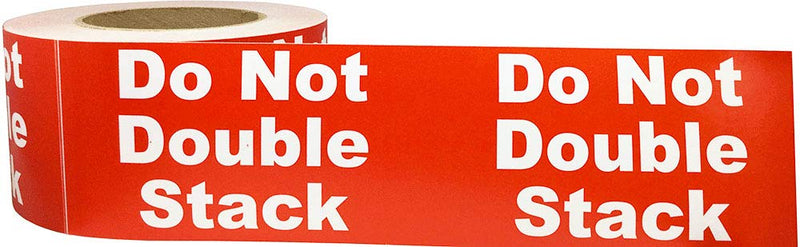 Do Not Double Stack Labels – 3 x 11 Inch Adhesive Stickers, 250 Total Labels Per Roll for Pallets, Shipping, Warehouses, and Inventory Handling – Made in the USA