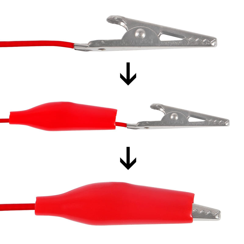 [Australia - AusPower] - 12PCS Banana Plug to Alligator Clip Test Lead 4mm Banana Plug Electrical Test Jumper Wire for Multi-Meter for Electrical Test (6 Red and 6 Black) 