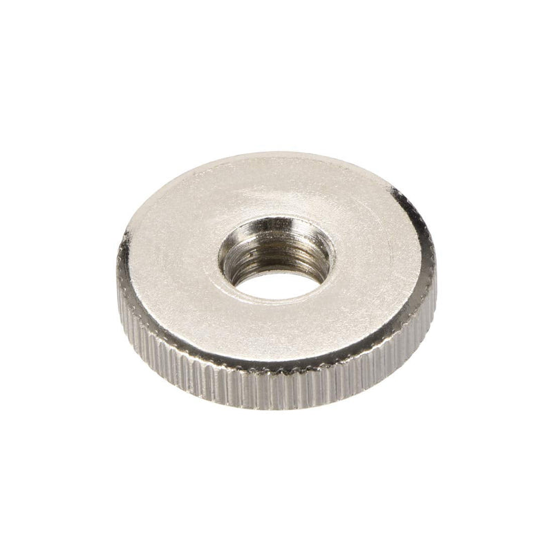 [Australia - AusPower] - uxcell Round Knurled Thumb Nuts Conector Lock Adjusting nuts, M10 Female Threaded Thin Type, Nickel Plated, Pack of 5 