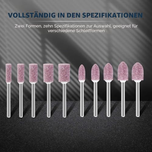 Ueetek 3 mm shanks, 100 pieces, grinding mandrel-mounted sanding / polishing tool (pink)