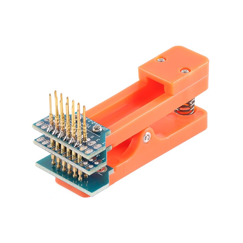 [Australia - AusPower] - 2Pcs 2.54mm Double Row 6Pin Test Clip Board Module Program Burning Board Clip 6 Pins Programmer Burning Clip PCB Fixture with Dupont Wire 