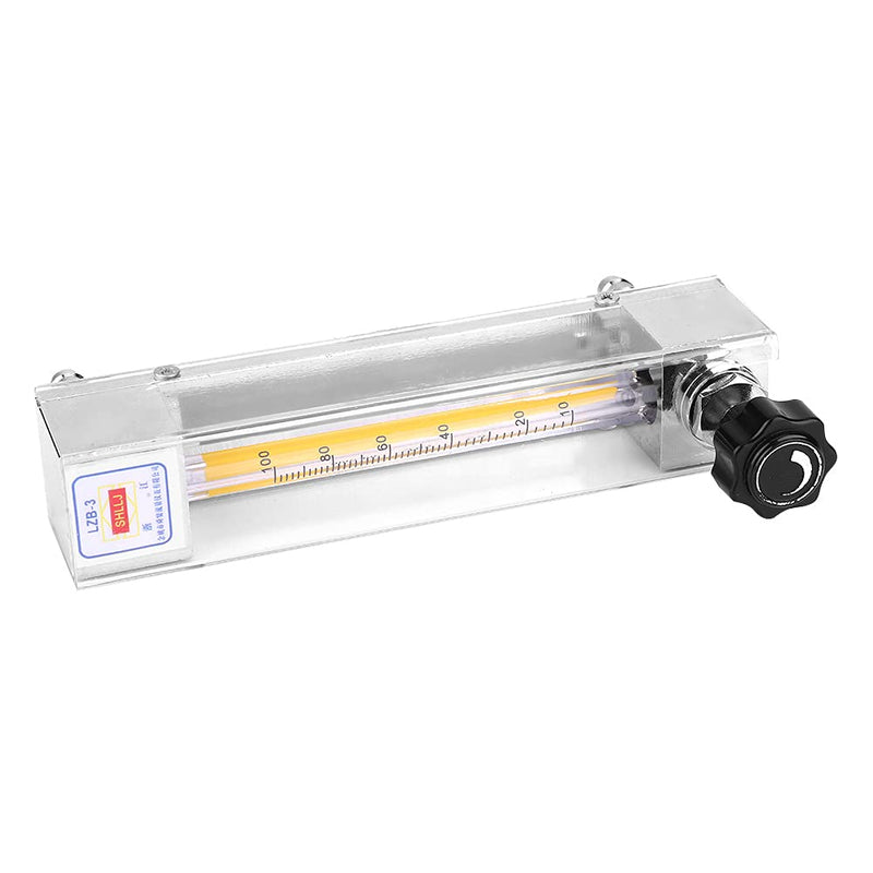 [Australia - AusPower] - Garosa Liquid Flowmeter LZB-3 Glass Tube Flow Meter Water Flow Meter for Acid Alkaline Liquid Metal Barbed Connector Tool Flowmeter Instrument (10-100mL/min) 