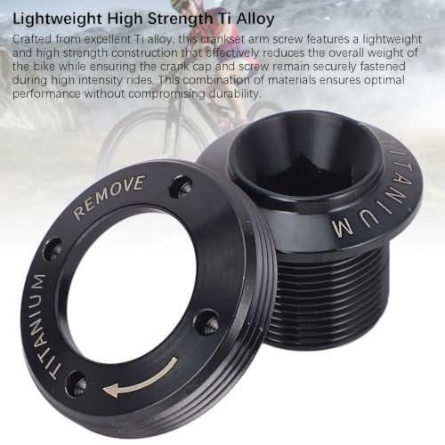 ACNTENY black titanium alloy bike crank arm screw and bolt set for DUB crank cover and crankset repair