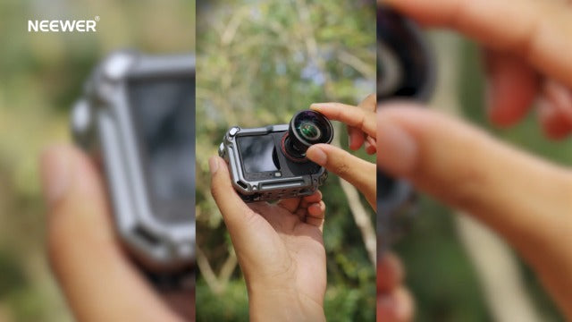 NEEWER Wide Angle Lens Compatible with DJI Osmo Action 6 Only 185°Wide Angle Lens
