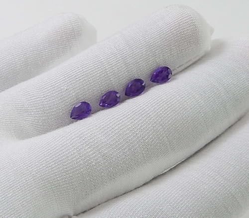 Natural Amethyst Citrine Garnet Iolite Peridot pear 4x6mm faceted brilliant cut AAA quality loose calibrated gemstones for jewelry making BOX 1–Amethyst Pear 4X6mm=4 Pcs