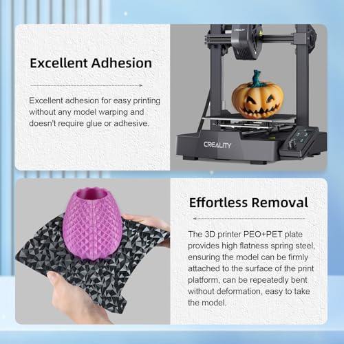 IdeaFormer PEO+PET Smooth Build Plate for Creality K1 / K1C / Ender 3 S1 / Ender 3V3 / Ender5 S1 etc. 3D Printer 235x235mm (1x build plate, 235x235mm No Magnetic base)