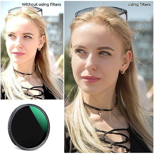K&F CONCEPT 58mm Variable ND2-400(1-9 Stops) Waterproof ND Lens Filter