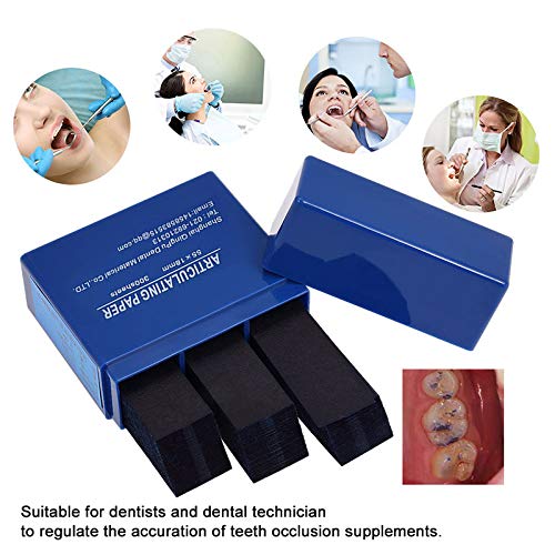 [Australia - AusPower] - EDTara Dental Articulating Paper Strips Dental Lab Products Tool Oral Teeth Care Material 300 Sheet/Box Blue 