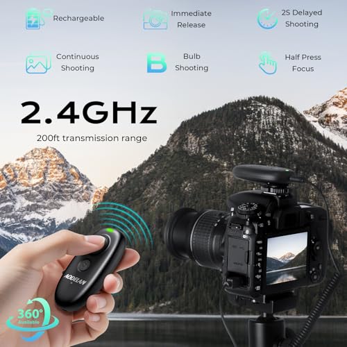 Rechargeable Wireless Camera Remote Control for Canon Shutter Release
