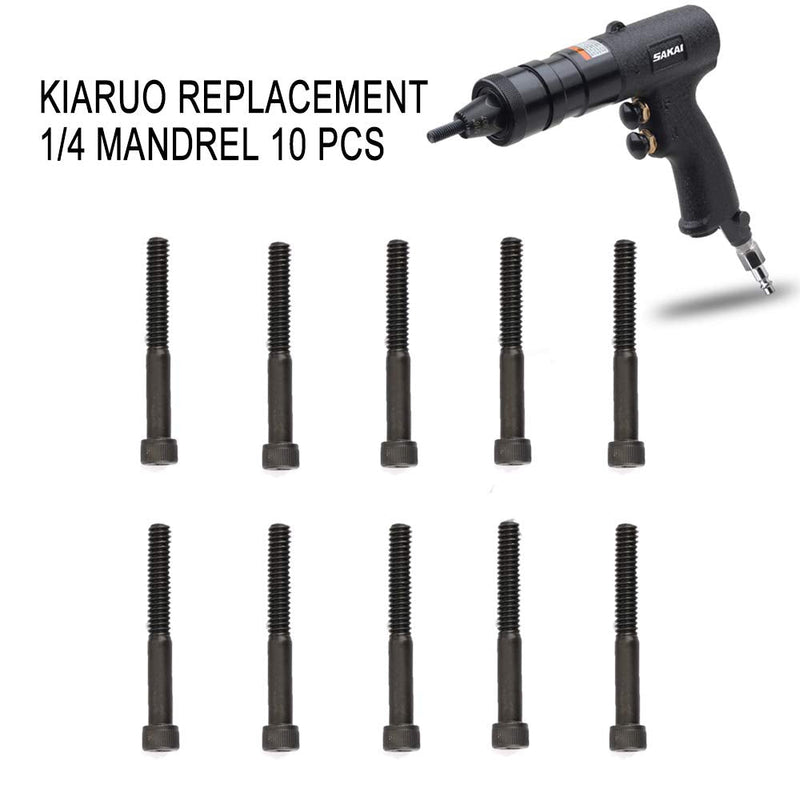 [Australia - AusPower] - 1/4 Replacement Mandrel,Rivet Nut Gun Tip Mandrel 10pcs for Pneumatic Rivet Nut Gun 10 pcs 1/4 