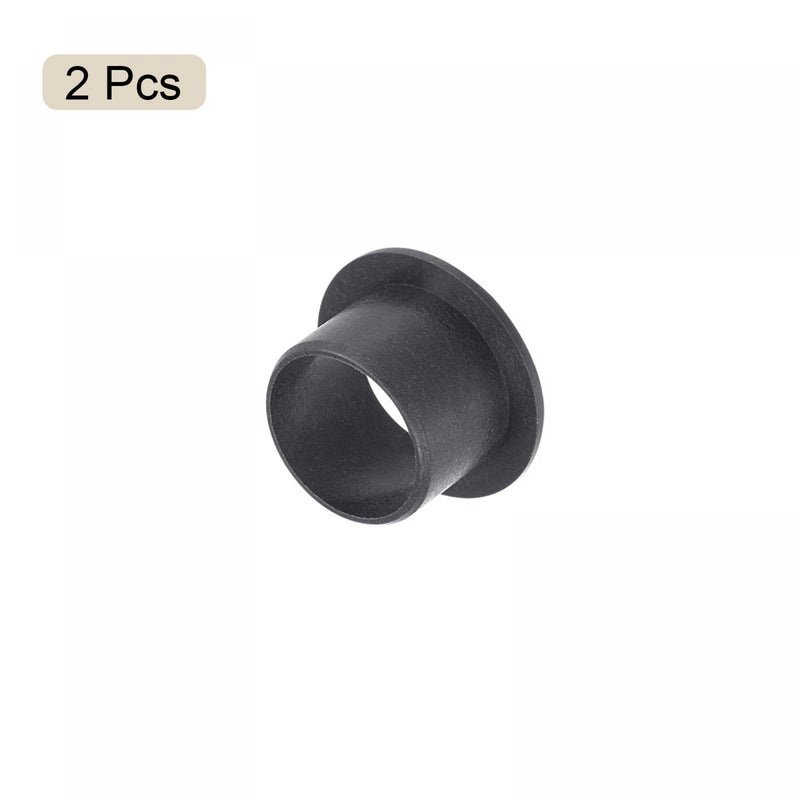 [Australia - AusPower] - uxcell Flanged Sleeve Bearings 14mm Bore 16mm OD 12mm Length POM Wrapped Oilless Bushings Black 2pcs 14x16x12mm 