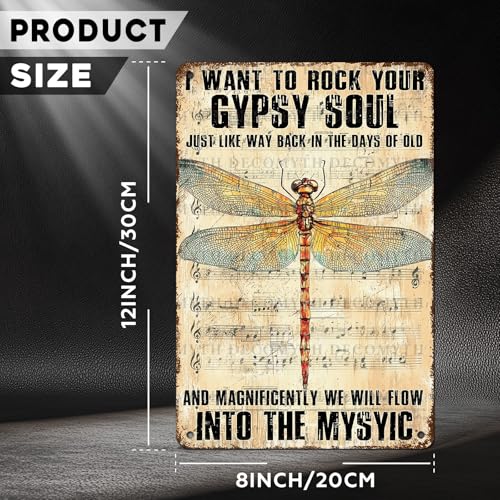 Boho Wall Decor Dragonfly Decor Inspirational Wall Art 12 * 8inch 20X30cm(12*8in)