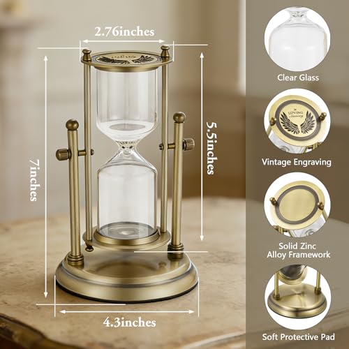 Abooxiu Rotating Hourglass Urn for Ashes Mini Urns for Human Ashes Rotating + No Engraving