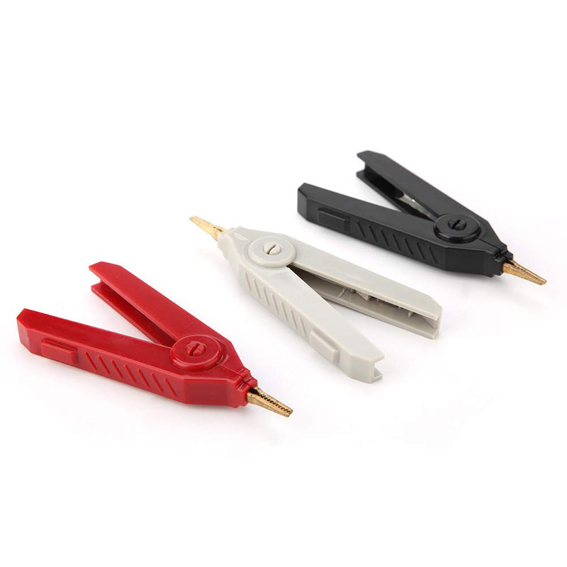 [Australia - AusPower] - Clips, P2004 3Pcs Copper Gold Plated Kelvin Test Clip 20A 