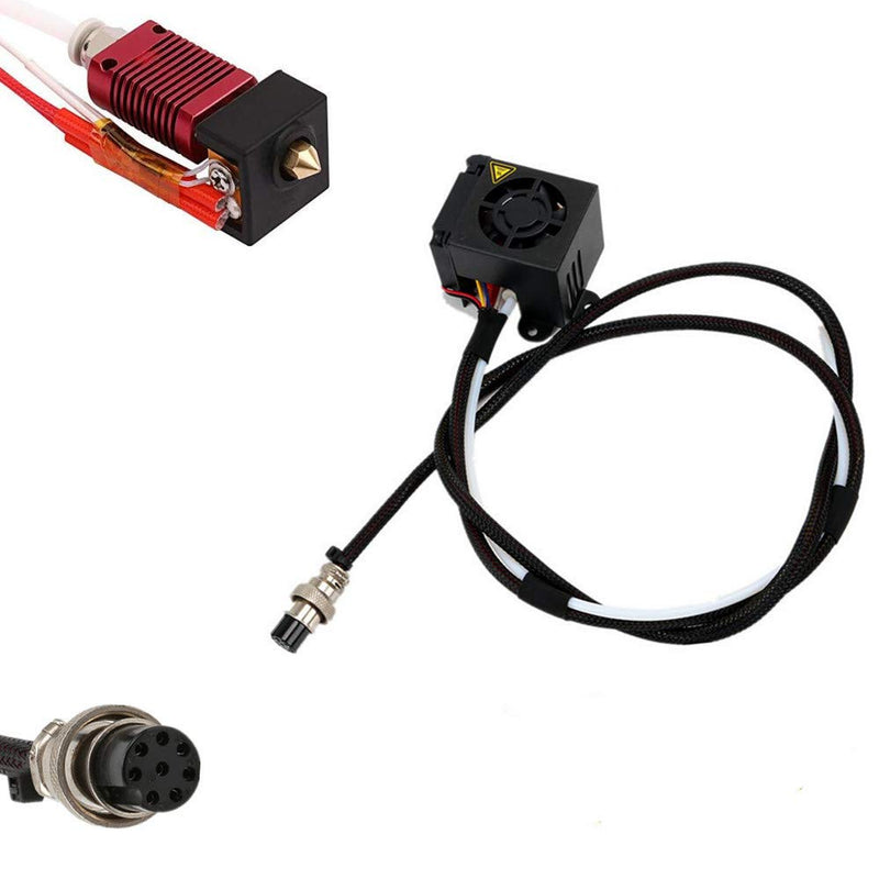 [Australia - AusPower] - CR-10S 3D Printers Original Replacement Parts/Accessories Full Assemble MK8 Extruder Hot End Kits (with Nozzle 0.4mm /0.2mm /0.3mm /0.5mm) fit for Creality 3D Printing Printer CR-10 CR-10S S4 S5 