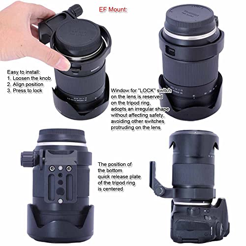 Lens Collar Tripod Mount Ring Compatible with Tamron 18-400mm f/3.5-6.3 Di II VC HLD B028 EF/F Mount, Lens Support Bracket Holder Bottom Arca-Swiss Fit Quick Release Plate for Arca Tripod Head Clamp