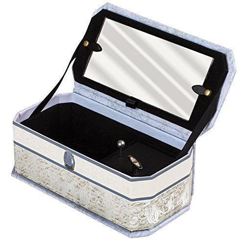 Cottage Garden Mother Petite Periwinkle Belle Papier Jewelry Music Box - Plays Song Wind Beneath Wings