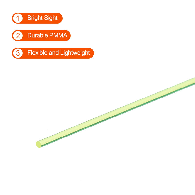 [Australia - AusPower] - MECCANIXITY Fiber Optic Rods PMMA 1mmx25cm for Sight Filament Green 1 Set Pack of 5 