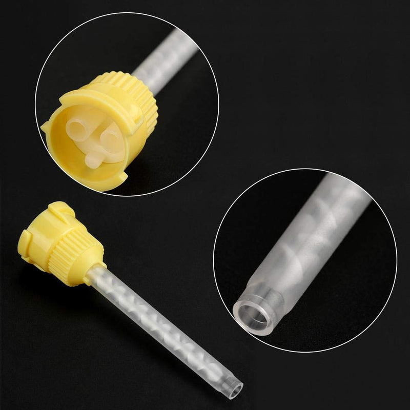 ciciglow Mixing Tip, 50pcs 70mm Disposable Silicone Mixing Tip 4.2mm 1:1