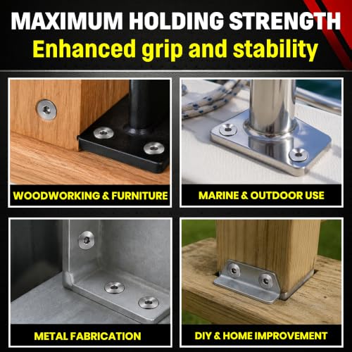 Chenango Supply 3/8-16 x 1-inch stainless steel socket flat head screw beside matching hardware
