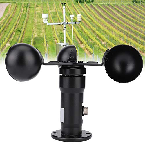 MAGT Wind Speed Sensor, Pulse Signal Output Aluminum Alloy Wind Speed Meter Practical Wind Gauge Anemometer 3 Cups