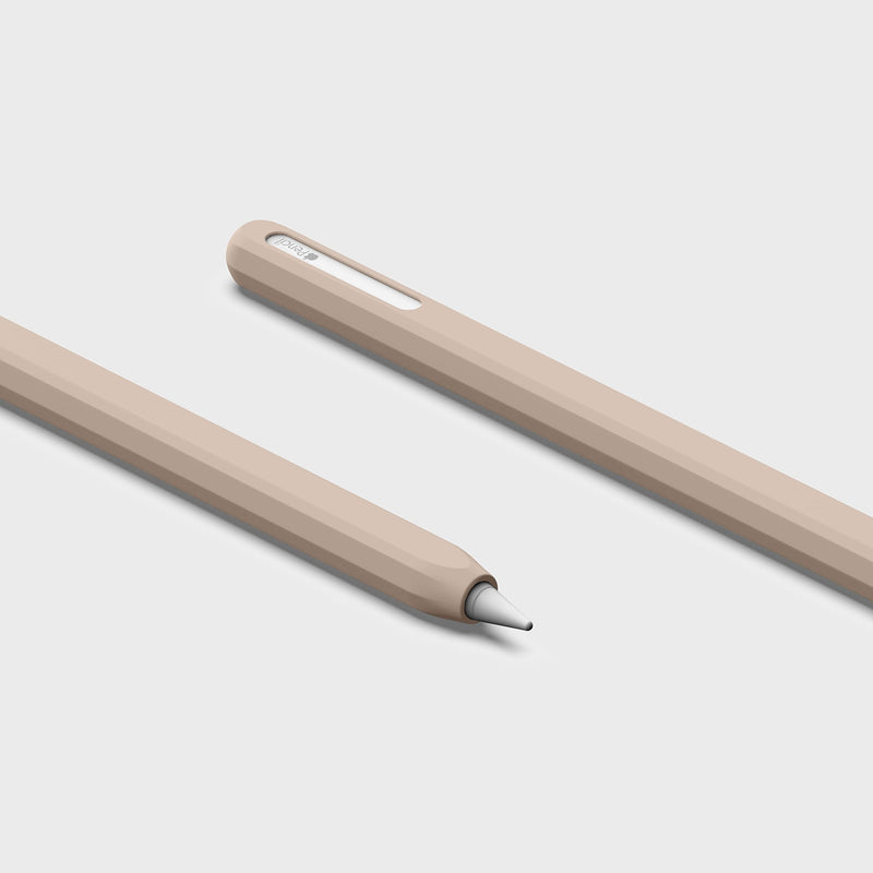 [Australia - AusPower] - UPPERCASE NimbleSleeve Premium Silicone Case Holder Protective Cover Sleeve for iPad Apple Pencil 2nd Generation Only (Beige) Beige 