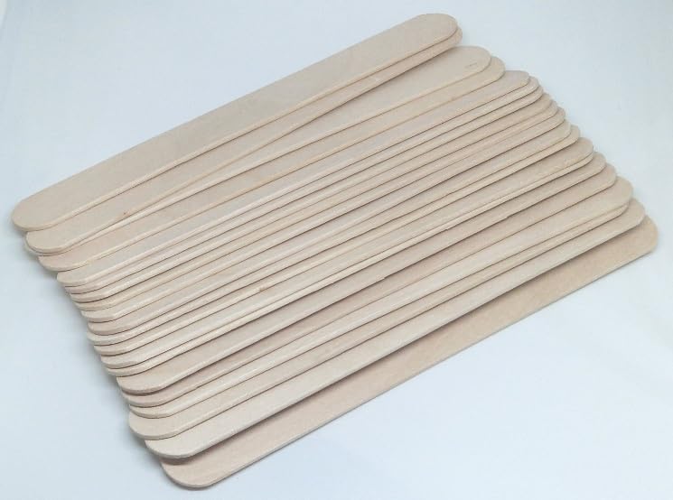 20 x Wooden Tongue Depressors - Smooth with Rounded Corners