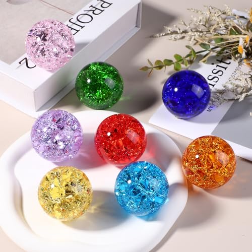 uxcell Round Crystal Sphere, 50mm / 2" Glass Solid Decorative Sphere Crystal Ball for Home Decor Ornament Gift Craft Feng Shui Divination Fortune Telling Fountain Decoration, Pink