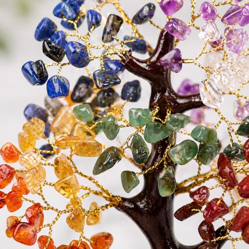 7 Chakra Crystal Tree, Handcrafted Natural Gemstone