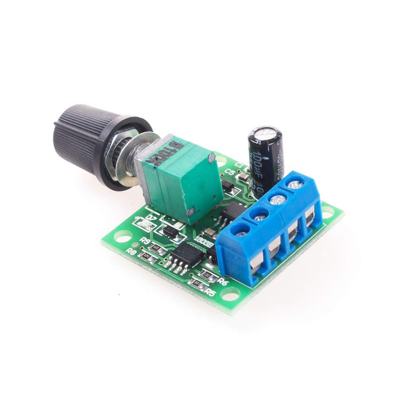 [Australia - AusPower] - ANGEEK 2A PWM Speed Controller DC 1.8V 3V 5V 6V 12V Potentiometer Adjustable Driver Switch with Button 