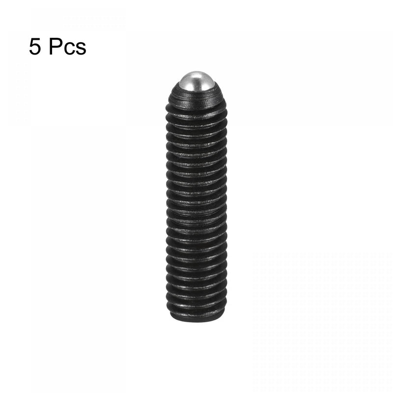 [Australia - AusPower] - uxcell Ball Point Set Screws, 5pcs M5 x 20mm High Carbon Steel Metric Spring Hex Socket Grub Screw 