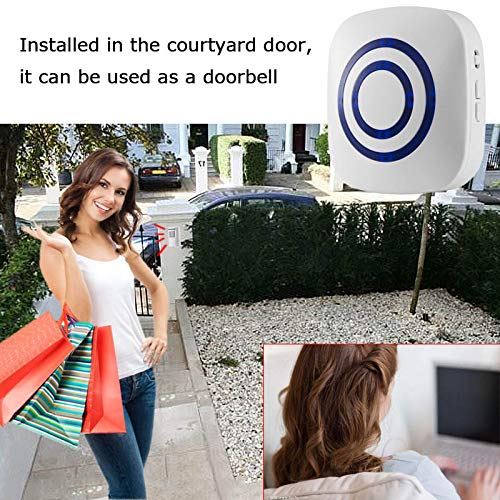 Seanme Motion Sensor Alarm, Wireless Driveway Alarm, Home Security Business Detect Alert with 4 Sensor and 1 Receiver,38 Chime Tunes - LED Indicators for Indoor Use 1 alarm + 4 sensors