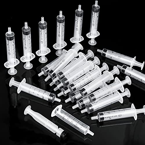 Syringe 5 ml, Pack of 8 Plastic Syringe, Plastic Syringe, Dosing Syringe, Reusable Liquid Syringe for Liquid Measurement and Dispensing, Animal Feeding, Plant Watering | Reusable Dosing Syringe for Laboratory Plant Watering Engine Oil [Not Medical Use]