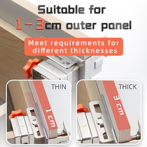 C Clamp Drawer Front Installation Clamps, Pack of 2 Drawer Mounting Clips, Adjustable Drawers Mounting Clamps, Drawer Fronts Mounting Tool for 10-30 mm Panels