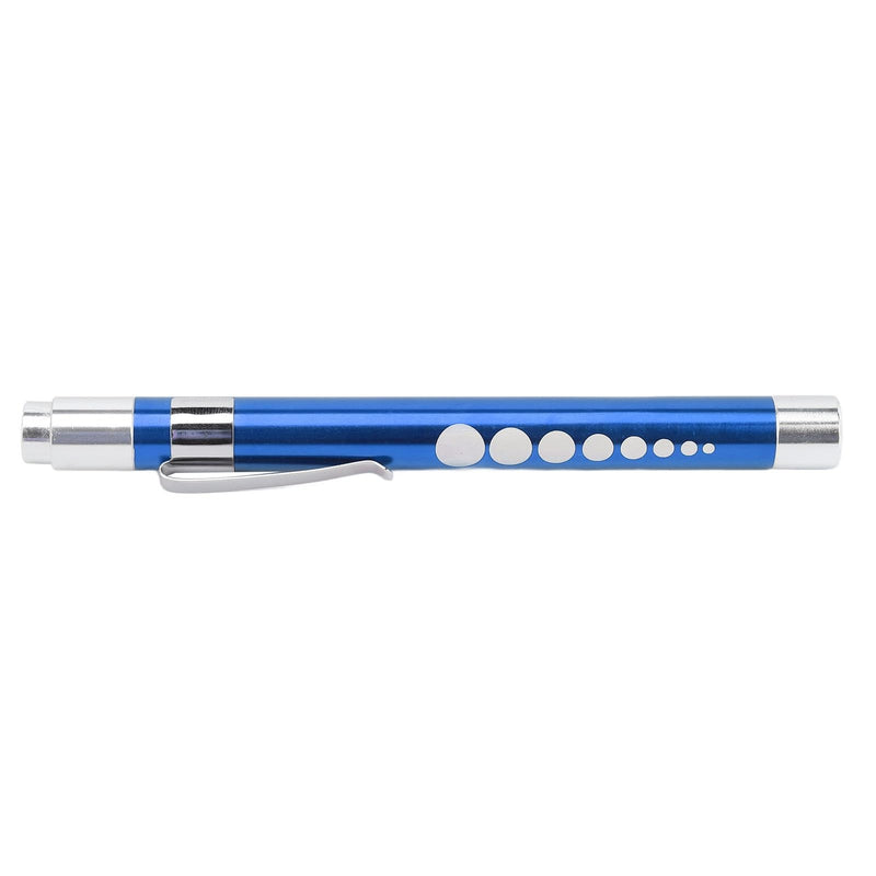 [Australia - AusPower] - Pen Lights for Nurses, Aluminum Alloy LED Penlight with Pupil Gauge – Concave Design for Precise Yellow Lighting, Medicals Pen Light(Blue) 