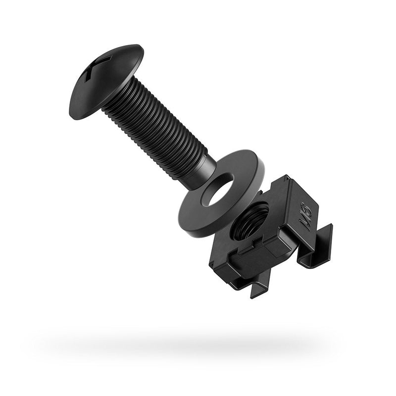 [Australia - AusPower] - AC Infinity Carbon Steel M6 Rack Screws, Nylon Washers, and Cage Nuts. 50-Piece Set for Equipment Server Racks, enclosures, and cabinets. Black One Size 
