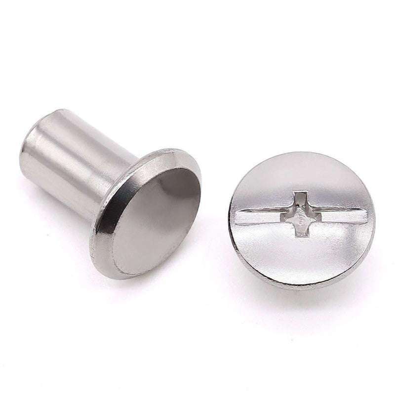 [Australia - AusPower] - Glvaner 30 Sets M4 x 14mm Binding Screws, 304 Stainless Steel 18-8, Cross Head Chicago Screw Bingding Post Screw Kits for DIY Leather, Photo Albums, Bookbinding, Scrapbook, Belt 