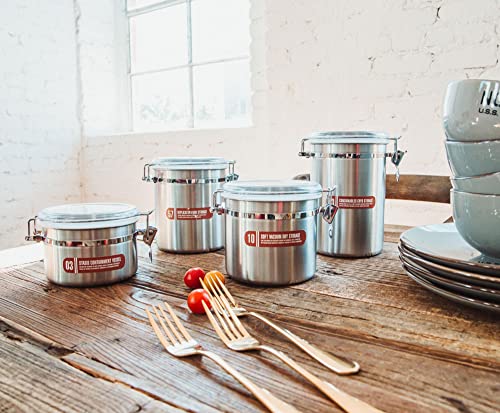 Star Trek: The Next Generation Stainless Steel Kitchen Storage Jar Containers With Seal-Tight Lids, Set of 4