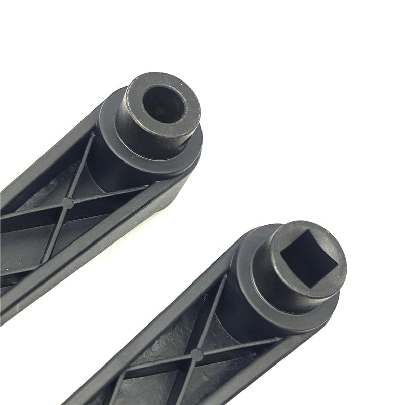 [Australia - AusPower] - 3.15"" Nylon Crank Handle Drill Press Revolving Handle with Round or Square Installation Hole Smooth 360 Degree Operation for Industry Lathe Milling Grinding Machine (Round Hole 10x80), Black Round Hole 10x80 