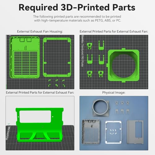 External Exhaust Fan Kit Compatible with Bambu Lab P2S with AMS