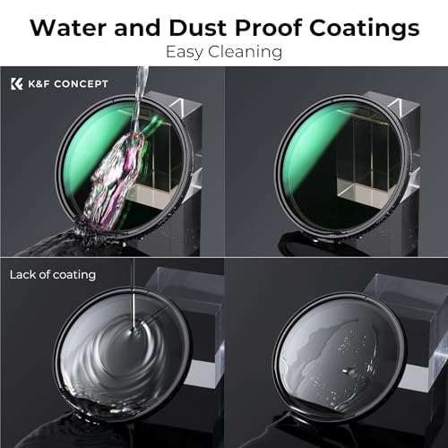 K&F CONCEPT 72mm Variable ND Lens Filter ND2-32 (1-5 Stops) Waterproof
