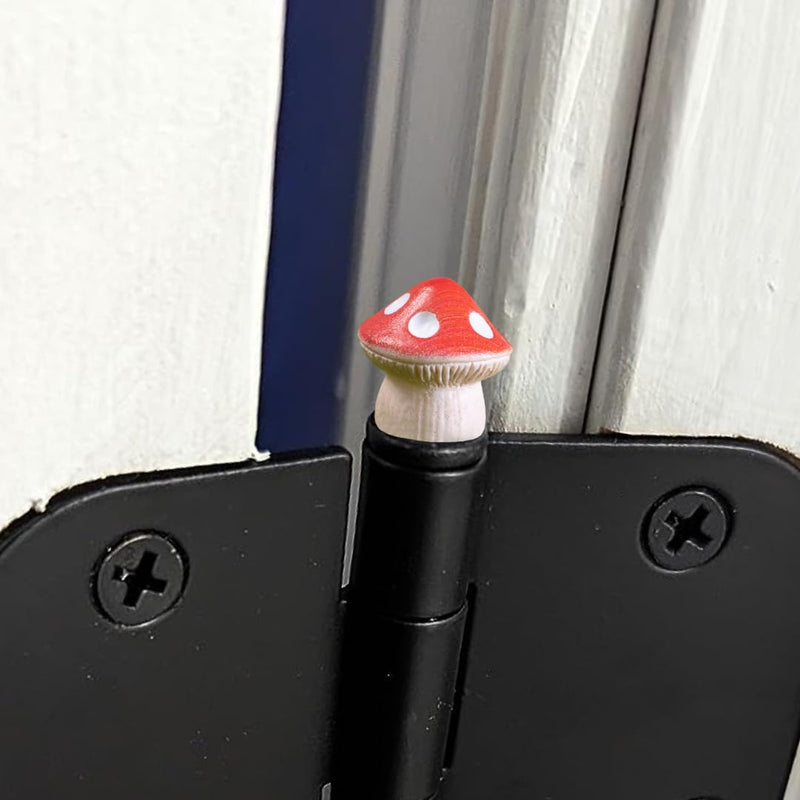 [Australia - AusPower] - Door Hinge Heads Decorative Topper - Hinge Head Mushroom - Magnetic Hinge Head Trinket - Hinge Pin Topper Miniature (Mixed, Set of 6) 
