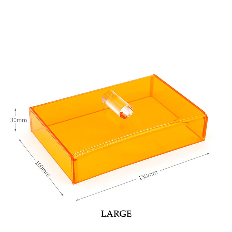 [Australia - AusPower] - Dental Curing Light Protector Box Orange Ultraviolet Shield Cover Box with 2 Size (Large) Large 