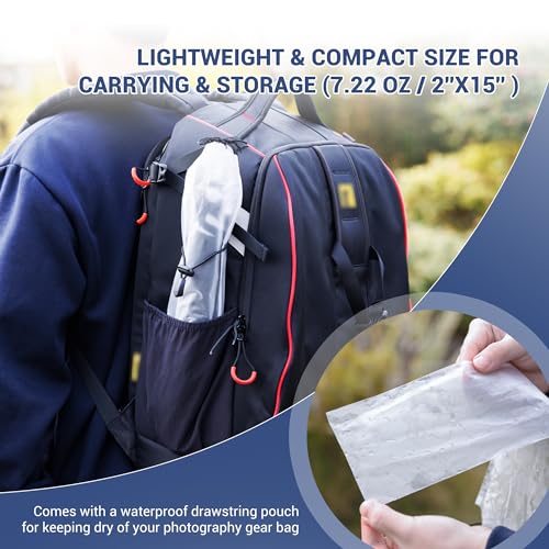 Upgrade Camera Hot Shoe Umbrella Sunshade with 3 Level Height Adjustable 19.7"(Height Adjustable)