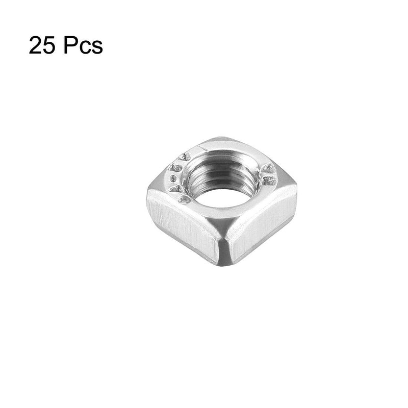 [Australia - AusPower] - uxcell M5 Square Nuts, 304 Stainless Steel Metric Coarse Thread Assortment Kit, 25 Pcs 