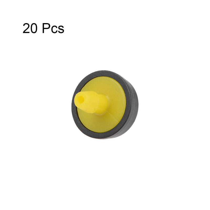 [Australia - AusPower] - uxcell Pressure Compensating Dripper 5GPH 20L/H Emitter for Garden Lawn Drip Irrigation with Barbed Hose Connector Plastic Yellow 20pcs 