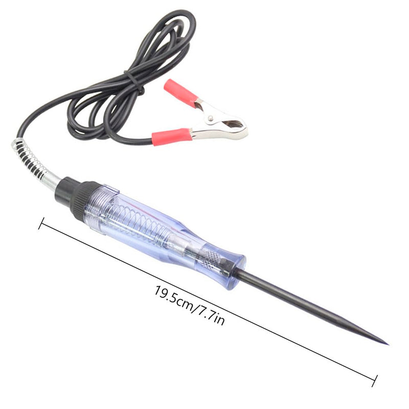 [Australia - AusPower] - 6-24v Car Truck Voltage Circuit Tester Electrical Wire Circuit Tester Automotive Circuit Tester for Low Voltage Systems Fuse Switch Wires, Black Transparent 