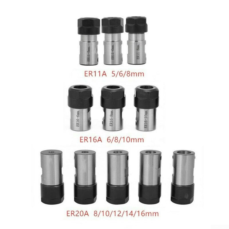 Motor Shaft Collet Chuck ER11 ER16 ER20 516mm Extension Rod Tool Holder (ER20A-14mm) ER20A-14mm